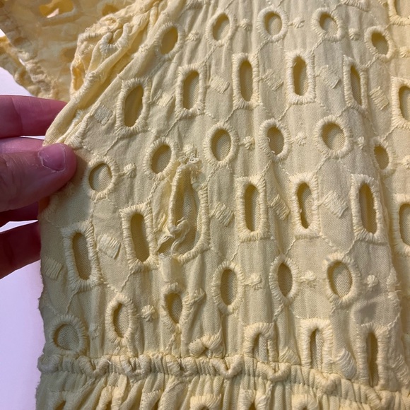 Anthropologie Yellow Eyelet Somerset Maxi Dress - M - Picture 4 of 4